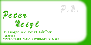 peter meizl business card
